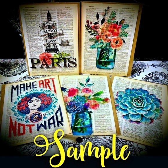 Art Print Bright Heart Anatomical Red Rose Kaleidoscope Map Wall Decor - Picture 4 of 5